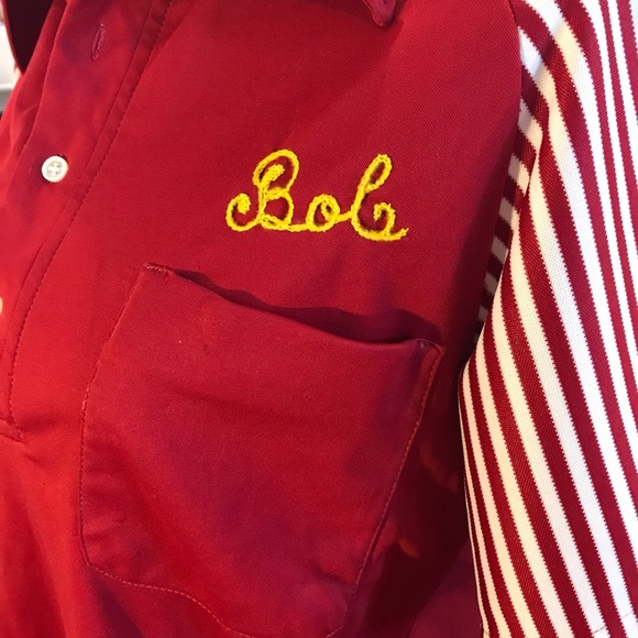 Men Retro Sport Jersey Original US Marine Corps Bowling Shirt 70’s Viet Nam Era - Picture 6 of 8